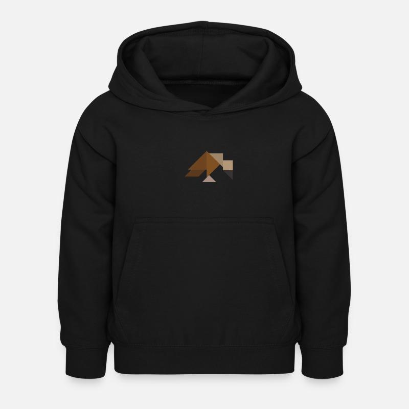 Vautour - Tangram - Sweat à capuche Enfant - noir