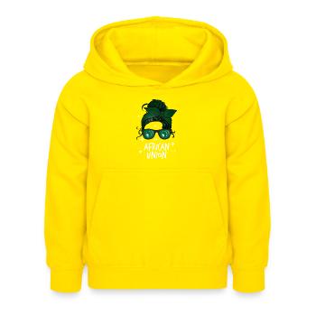 Afrikanische Union - Kinder Hoodie - Gelb - Vorne - AI Model Kid Female (0cm)