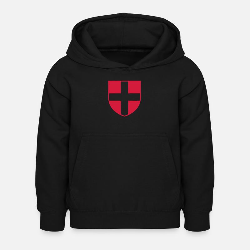 croix de savoie - Sweat à capuche Enfant - noir