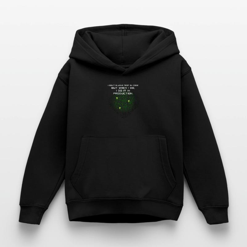 test code nerd joke spruch pc programmierer geek i Kinder Hoodie