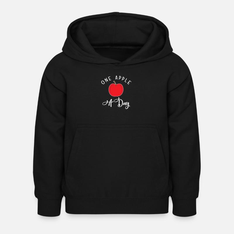 One Apple a day - Kinder Hoodie - Schwarz