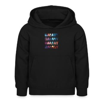 Galaxie - Kinder Hoodie - Schwarz - Vorne - AI Model Kid Female (0cm)
