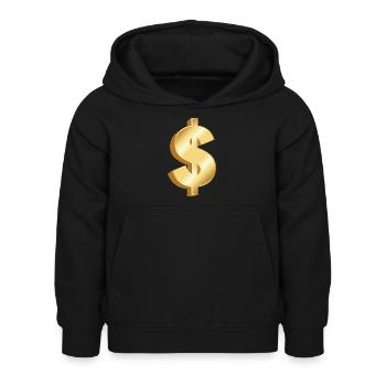 Dollar - Sweat à capuche Enfant - noir - Devant - AI Model Kid Female (0cm)