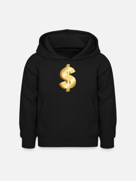 Dollar - Kinder Hoodie - Schwarz