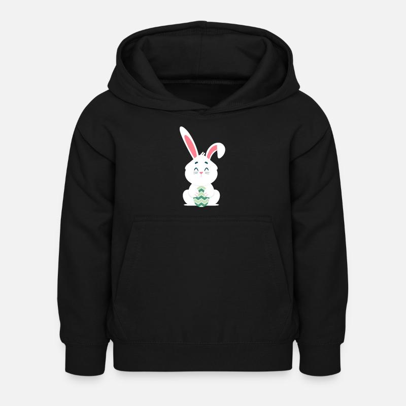 Lapin de Pâques sucré - Sweat à capuche Enfant - noir