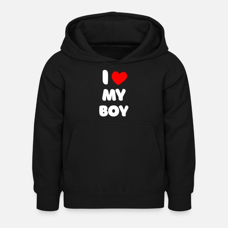 J’AIME MON GARÇON - Sweat à capuche Enfant - noir