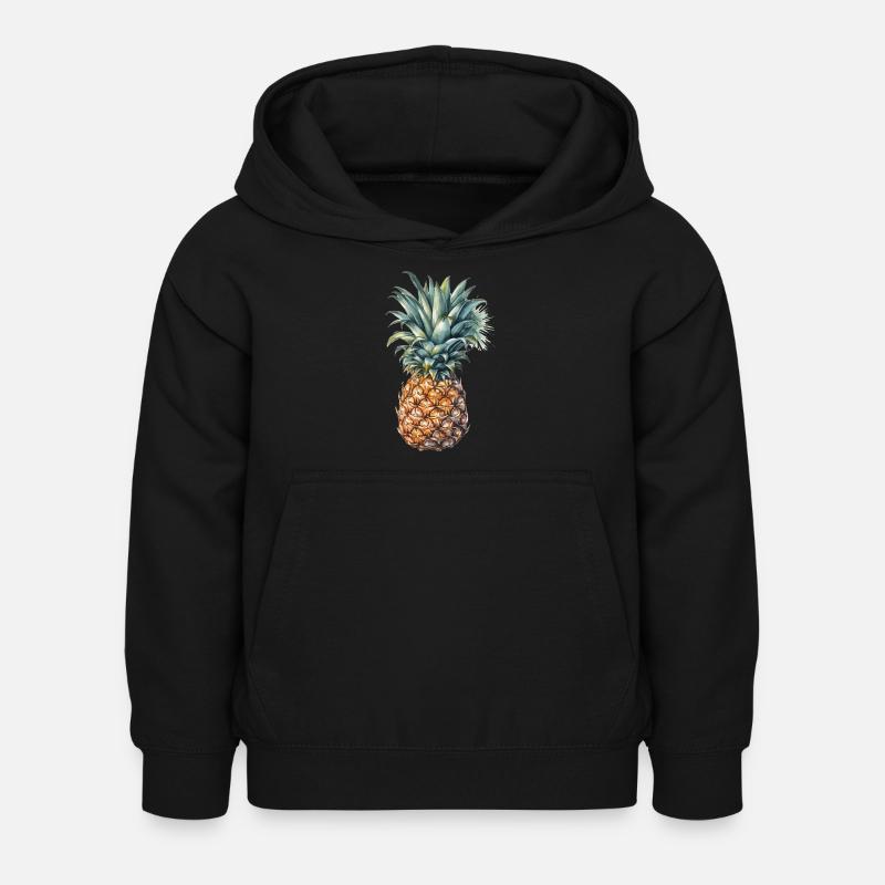Ananas - Sweat à capuche Enfant - noir