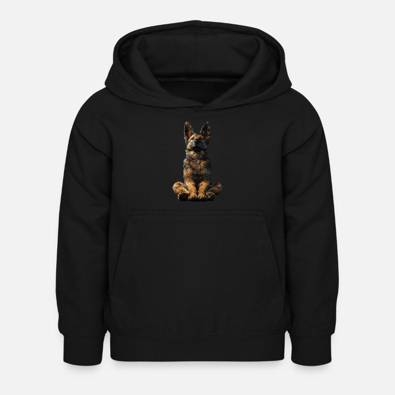 Schæferhund - Hoodie til børn - sort