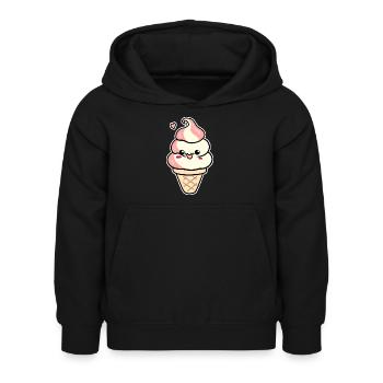 Cartoon Eiscreme - Kinder Hoodie - Schwarz - Vorne - AI Model Kid Female (0cm)