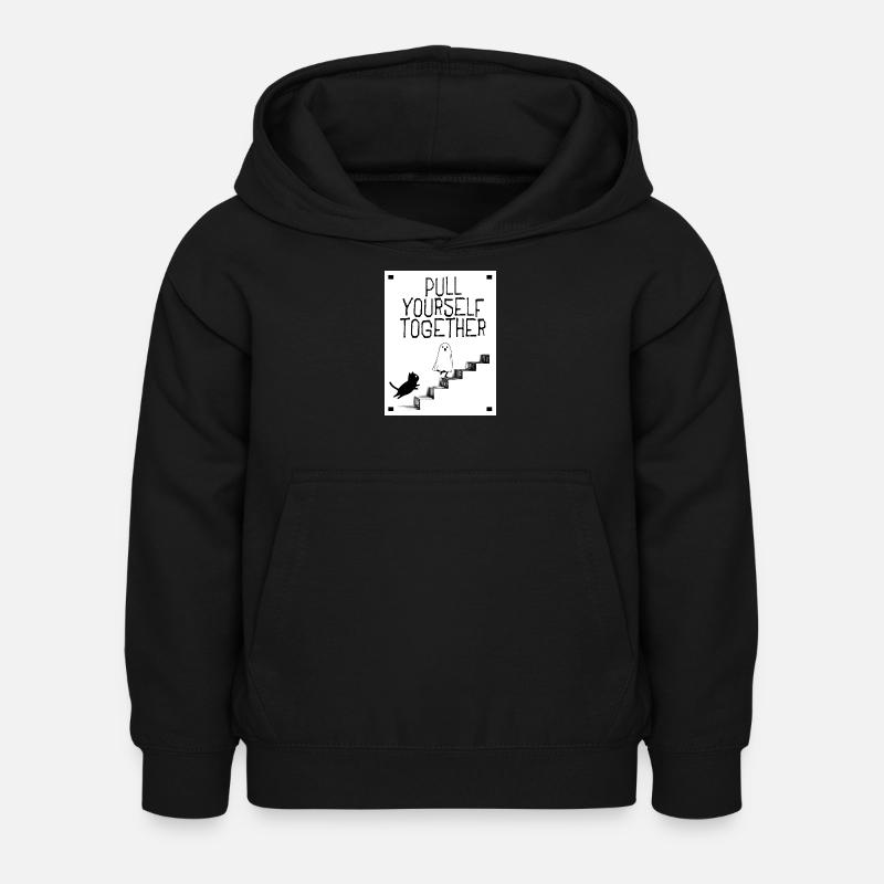 Pull yourself together - Kinder Hoodie - Schwarz