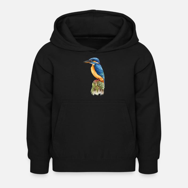Martin-pêcheur - Sweat à capuche Enfant - noir