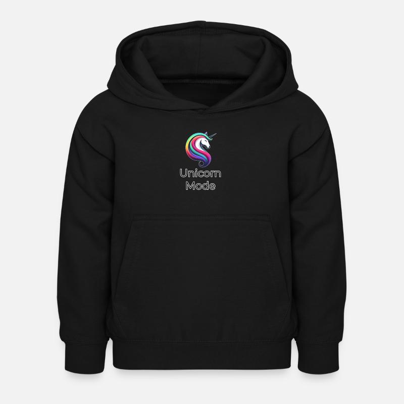 Explosion de couleurs de la mode licorne - Sweat à capuche Enfant - noir