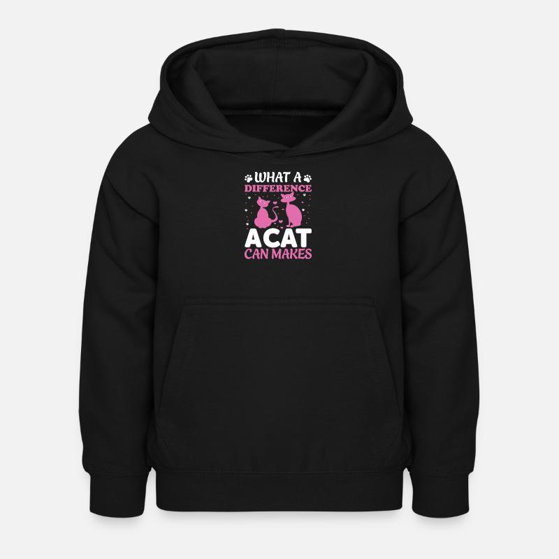 What a difference a cat could make - Kids Hoodie - black