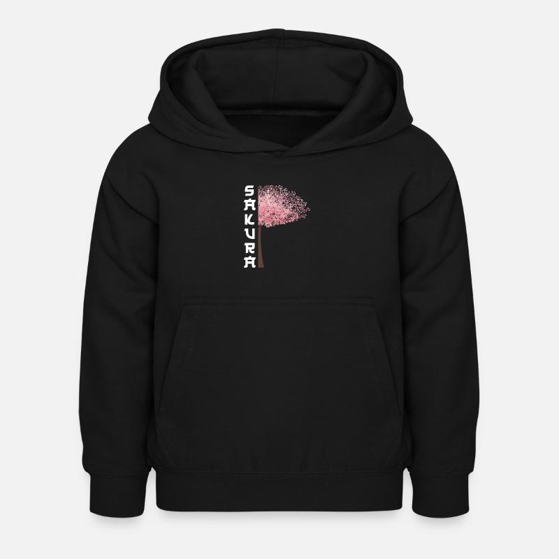 Sakura Tree Fleurs de cerisier japonais - Sweat à capuche Enfant - noir