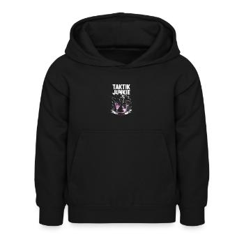 Taktik Junkie Schach Design - Kinder Hoodie - Schwarz - Vorne - AI Model Kid Female (0cm)