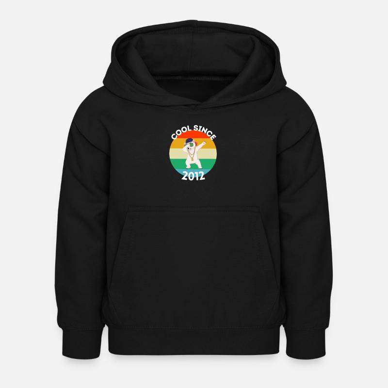 Polar Bear Gift Cool Since 2012 10th Birthday - Kids Hoodie - black