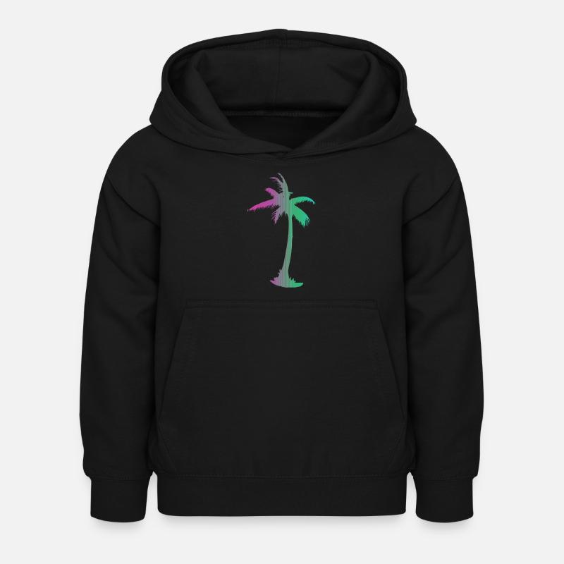 Tropical Beach Paradise Palm Rainbow 9 - Sweat à capuche Enfant - noir
