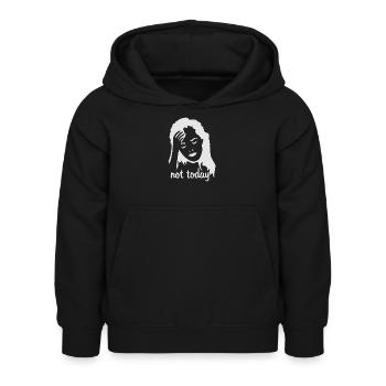 Gestes d'une femme souffrant de maux de tête - Sweat à capuche Enfant - noir - Devant - AI Model Kid Female (0cm)