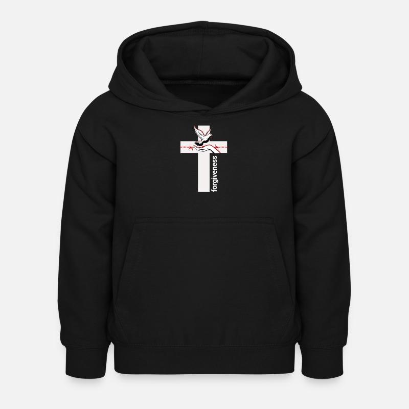 Pardon Colombe Croisée Étreinte - Sweat à capuche Enfant - noir