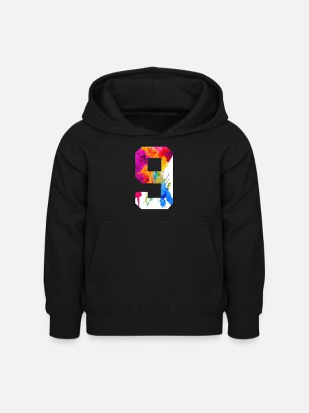 NUMÉRO 9 ANS 9E ANNIVERSAIRE - Sweat à capuche Enfant - noir