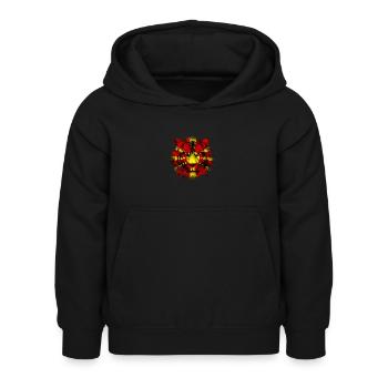 Macédoine - Sweat à capuche Enfant - noir - Devant - AI Model Kid Female (0cm)