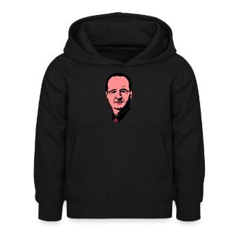 francois hollande president leader politique polit - Sweat à capuche Enfant - noir - Devant - AI Model Kid Female (0cm)