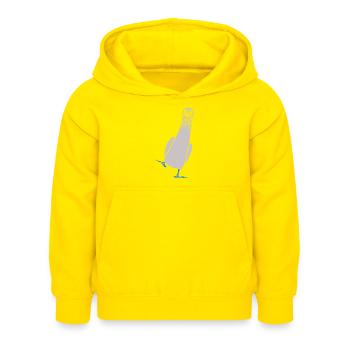 Tölpel - Kinder Hoodie - Gelb - Vorne - AI Model Kid Female (0cm)