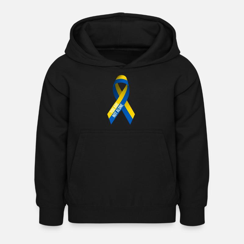 Soutenez le projet de paix en Ukraine - pas seul - Sweat à capuche Enfant - noir
