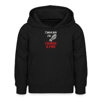 Ich habe keine Zeit zu laufen - Kinder Hoodie - Schwarz - Vorne - AI Model Kid Female (0cm)