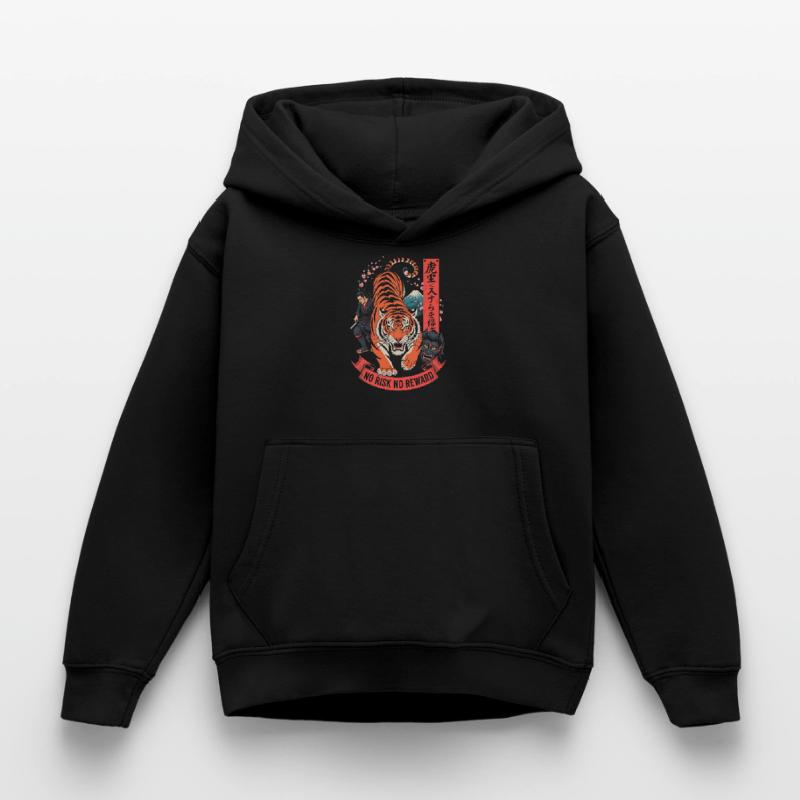 Design du Tiger Samurai Sans Risque Sans Récompense Sweat à capuche Enfant