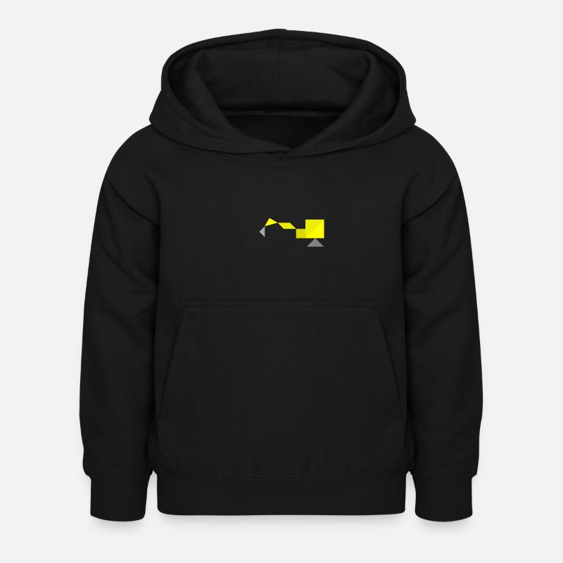 Pelles - Tangram - Sweat à capuche Enfant - noir