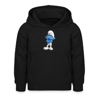 Die Schlümpfe Schlaubi Schlumpf - Kinder Hoodie - Schwarz - Vorne - AI Model Kid Female (0cm)