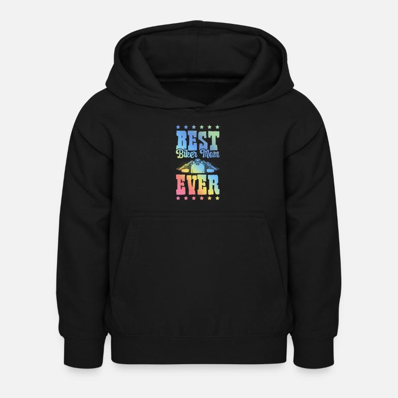 Biker mor siger mor - Hoodie til børn - sort