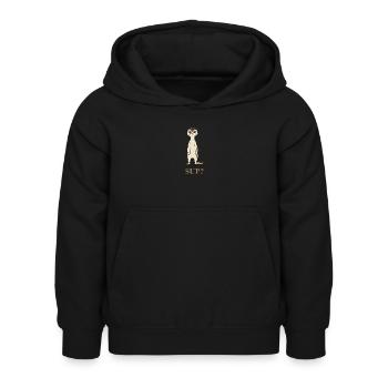 Erdmännchen - Was geht? - Kinder Hoodie - Schwarz - Vorne - AI Model Kid Female (0cm)