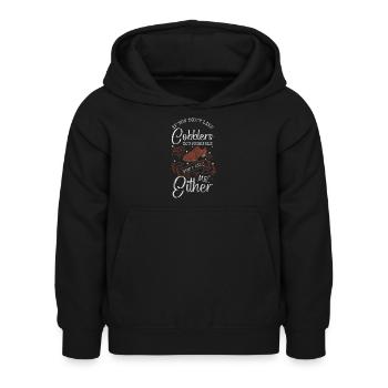 Schuhmacher Arbeit Stiefel - Kinder Hoodie - Schwarz - Vorne - AI Model Kid Female (0cm)