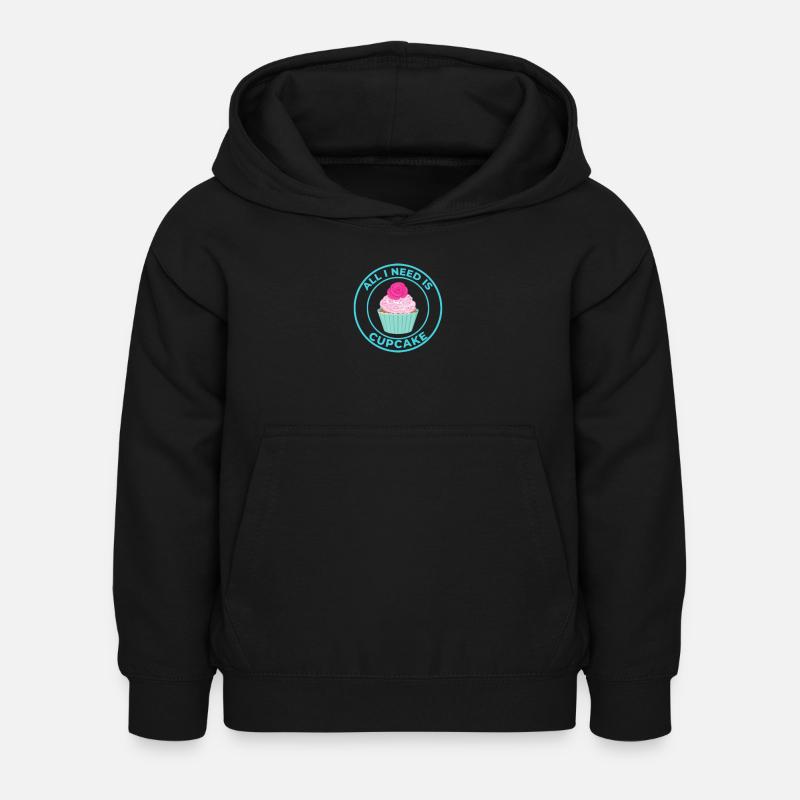 TOUT CE DONT J’AI BESOIN, C’EST DE CUPCAKE - Sweat à capuche Enfant - noir