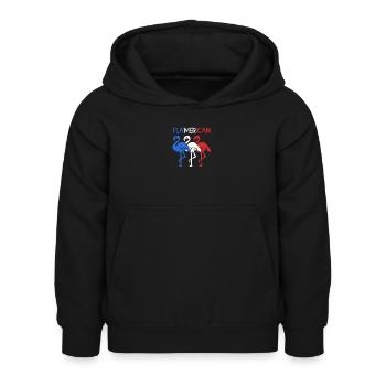 Vierter Juli Nationalfarben Nationalfeiertag USA - Kinder Hoodie - Schwarz - Vorne - AI Model Kid Female (0cm)