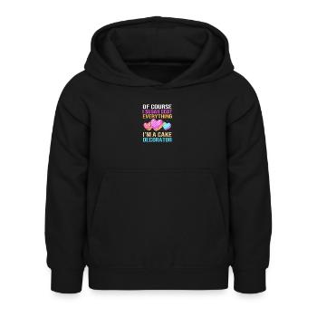 Gâteau Tartelette Décoration Gâteau - Sweat à capuche Enfant - noir - Devant - AI Model Kid Female (0cm)