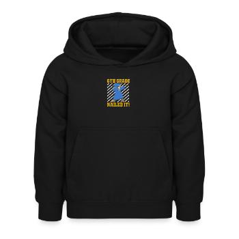6. Klasse - Kinder Hoodie - Schwarz - Vorne - AI Model Kid Female (0cm)