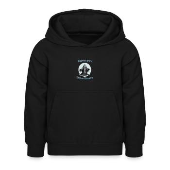 Invités invisibles, résidents éternels - Sweat à capuche Enfant - noir - Devant - AI Model Kid Female (0cm)
