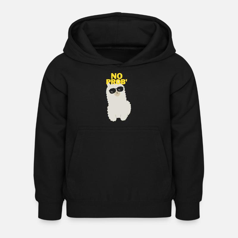 NO PROB'Lama - Sweat à capuche Enfant - noir