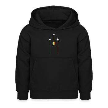 Senegal Airlines - Kinder Hoodie - Schwarz - Vorne - AI Model Kid Female (0cm)