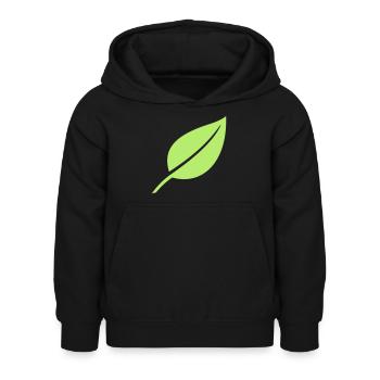 Feuille - Sweat à capuche Enfant - noir - Devant - AI Model Kid Female (0cm)