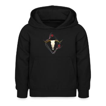 Skull - Sweat à capuche Enfant - noir - Devant - AI Model Kid Female (0cm)