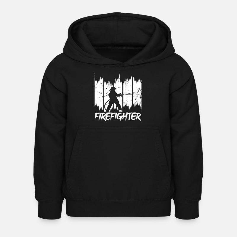Feuerwehrmänner - Luvtröja barn - svart