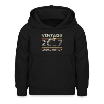 Juli 2017 Juli Geburtstagsgeschenk Juli 2017 - Kinder Hoodie - Schwarz - Vorne - AI Model Kid Female (0cm)