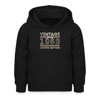 Juli 1968 Juli Geburtstagsgeschenk Juli 1968 - Kinder Hoodie - Schwarz - Vorne - AI Model Kid Female (0cm)