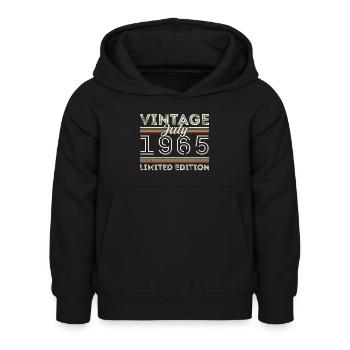 Juli 1965 Juli Geburtstagsgeschenk Juli 1965 - Kinder Hoodie - Schwarz - Vorne - AI Model Kid Female (0cm)