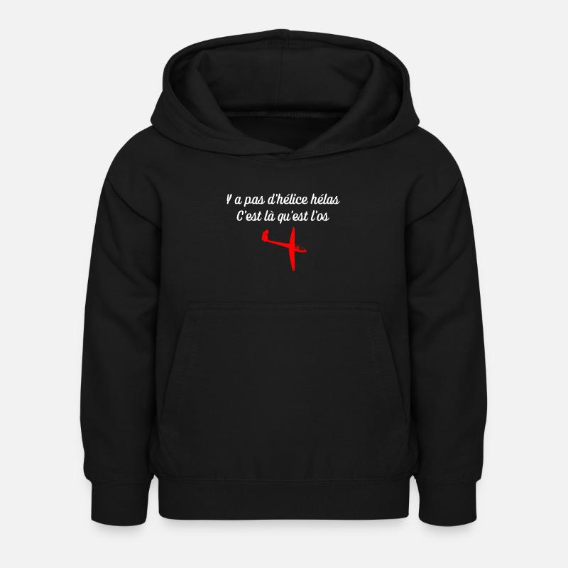 Y a pas d hélice hélas - Sweat à capuche Enfant - noir