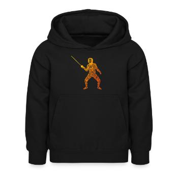 Symboles d’escrime Escrime Épée Escrime - Sweat à capuche Enfant - noir - Devant - AI Model Kid Female (0cm)